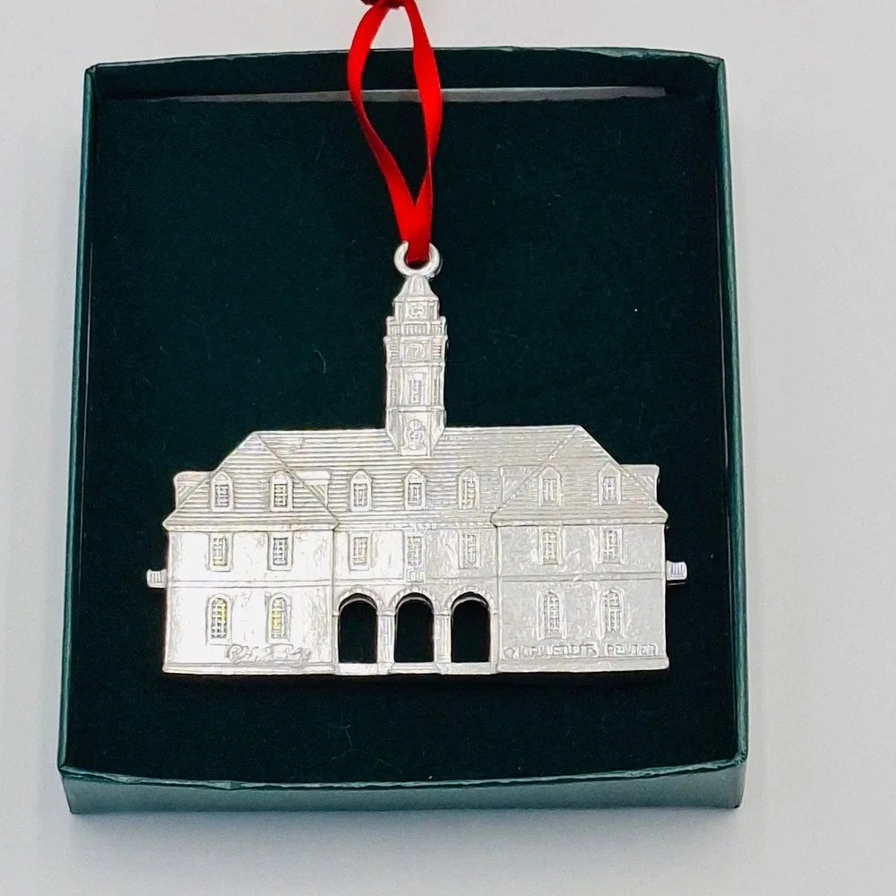 Kirk Stieff Colonial Williamsburg Capitol Pewter Ornament CW121 USA Boxed